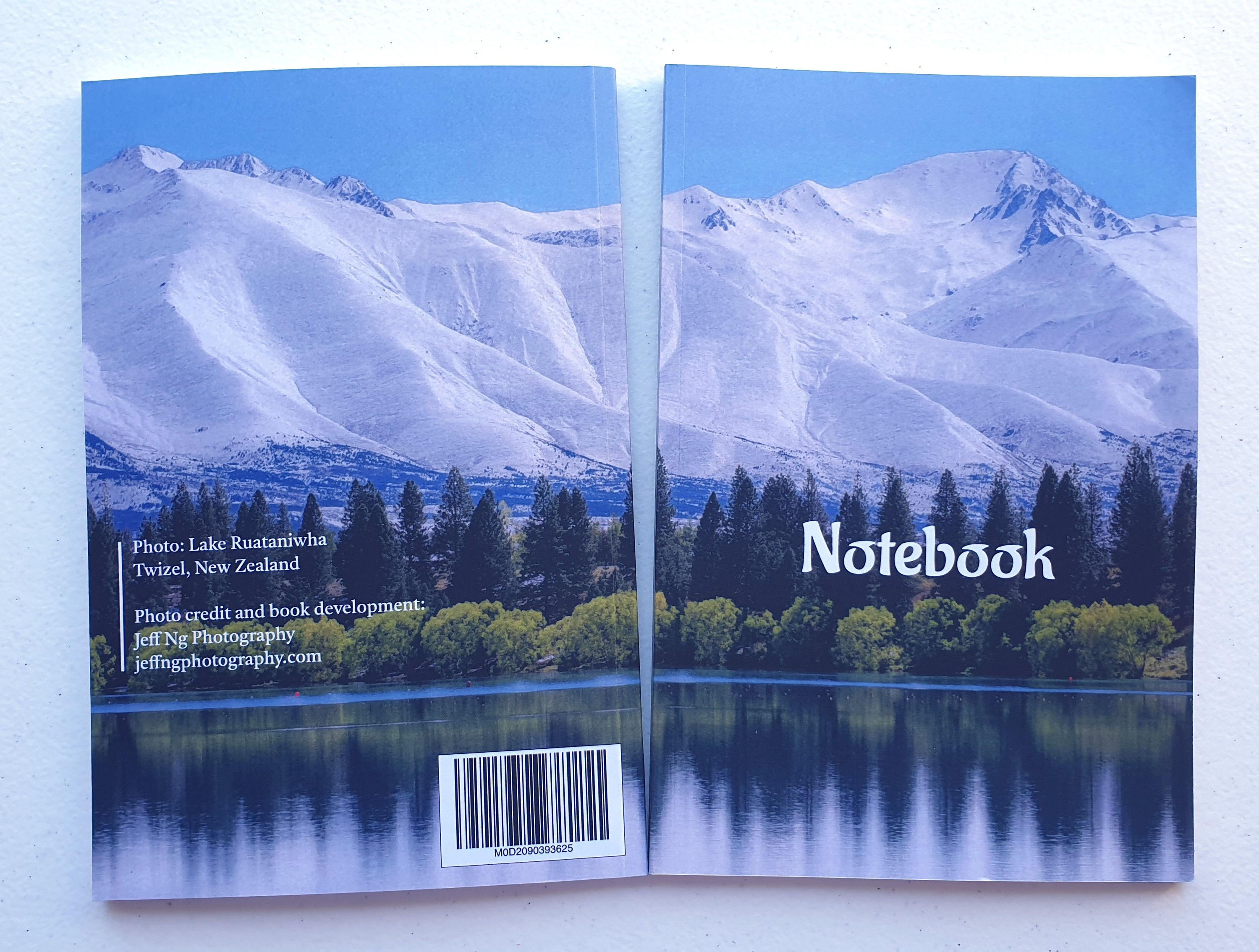 Image of front and back covers of notebook with selected cover photo