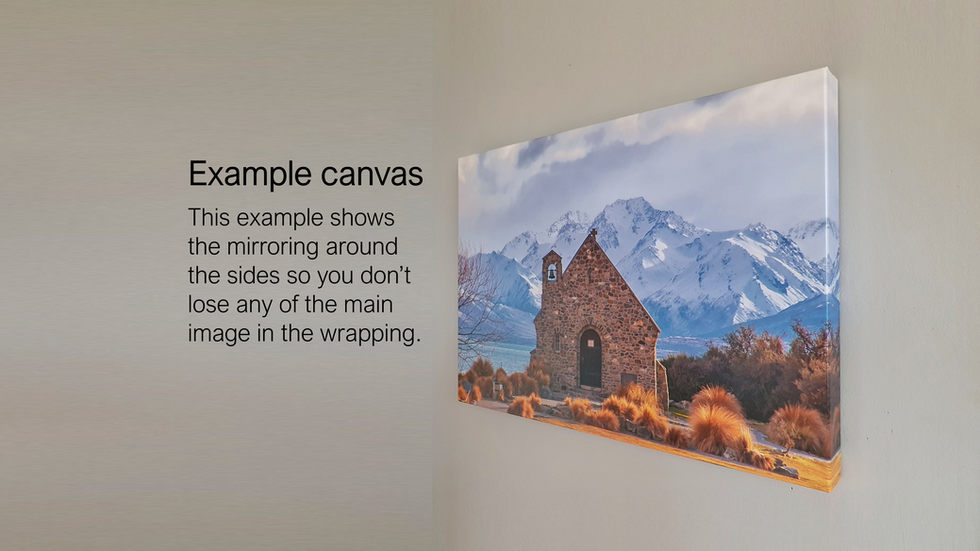 Example canvas showing mirroring of image at the sides so you don't lose any of the main image in the wrapping.