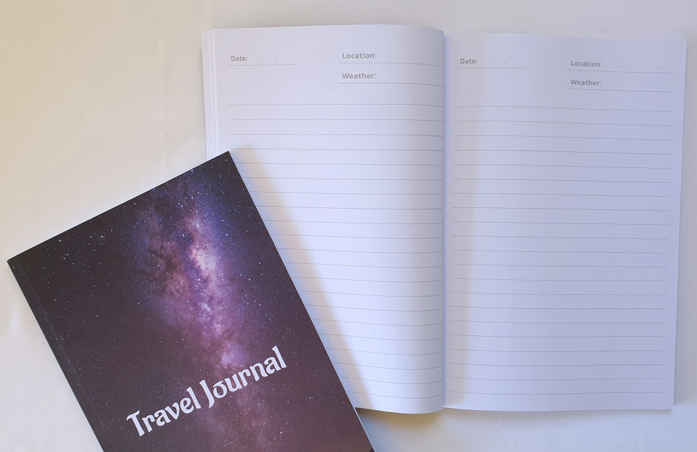 Image of inside pages within travel journal