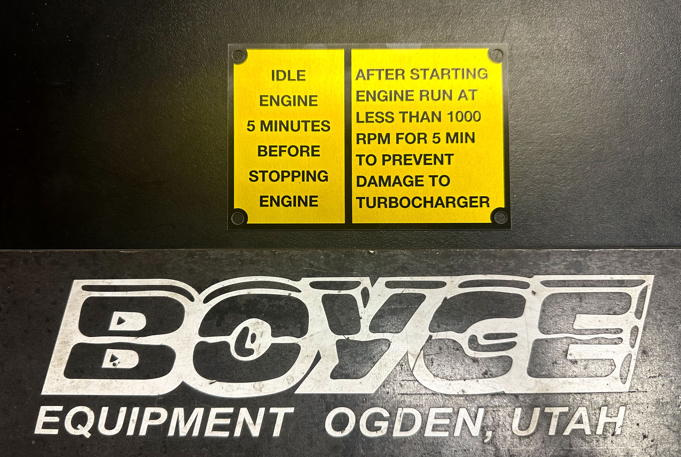 Engine Idle Data Plate (10931933)