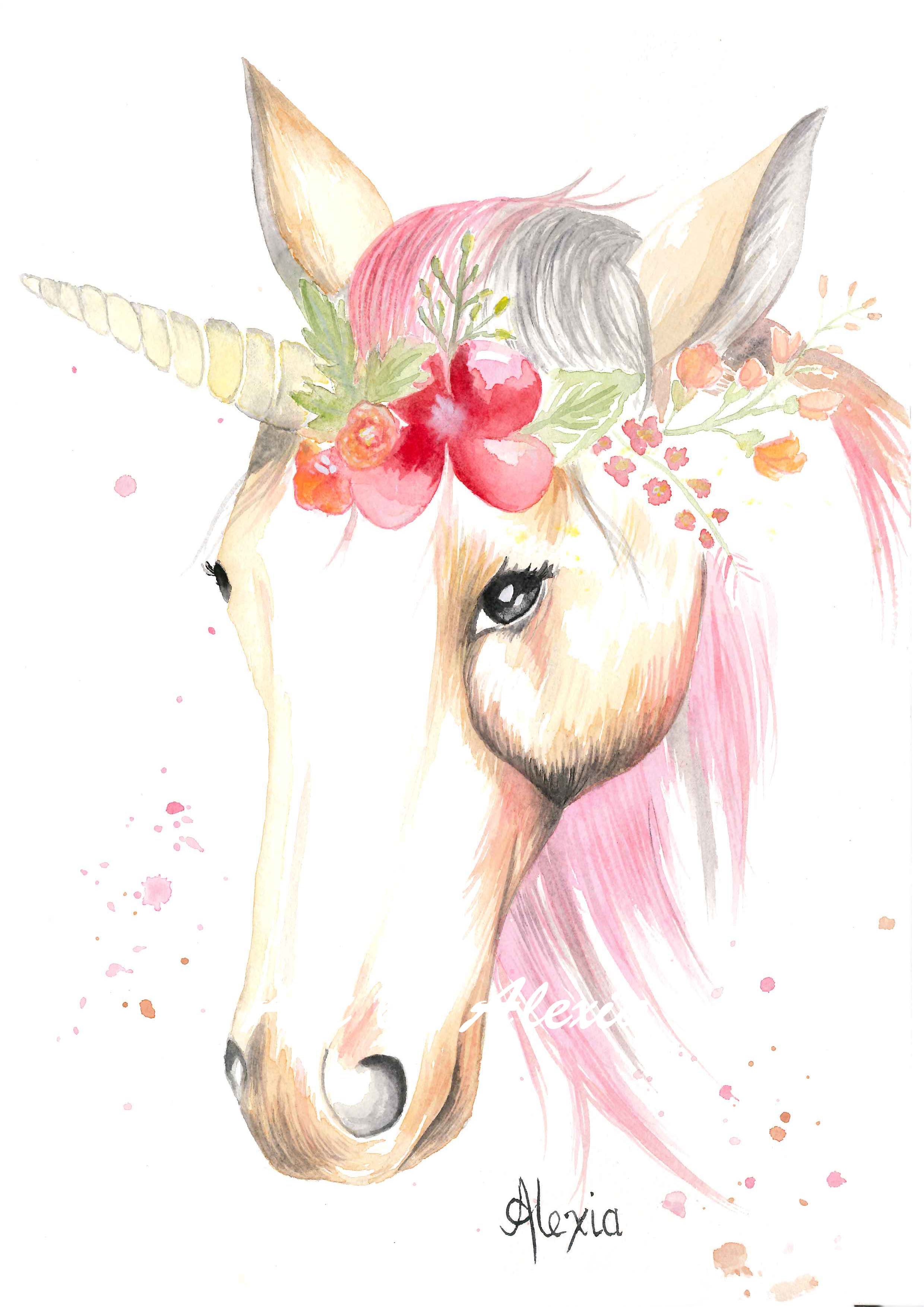 Luna Unicorn Laser Print