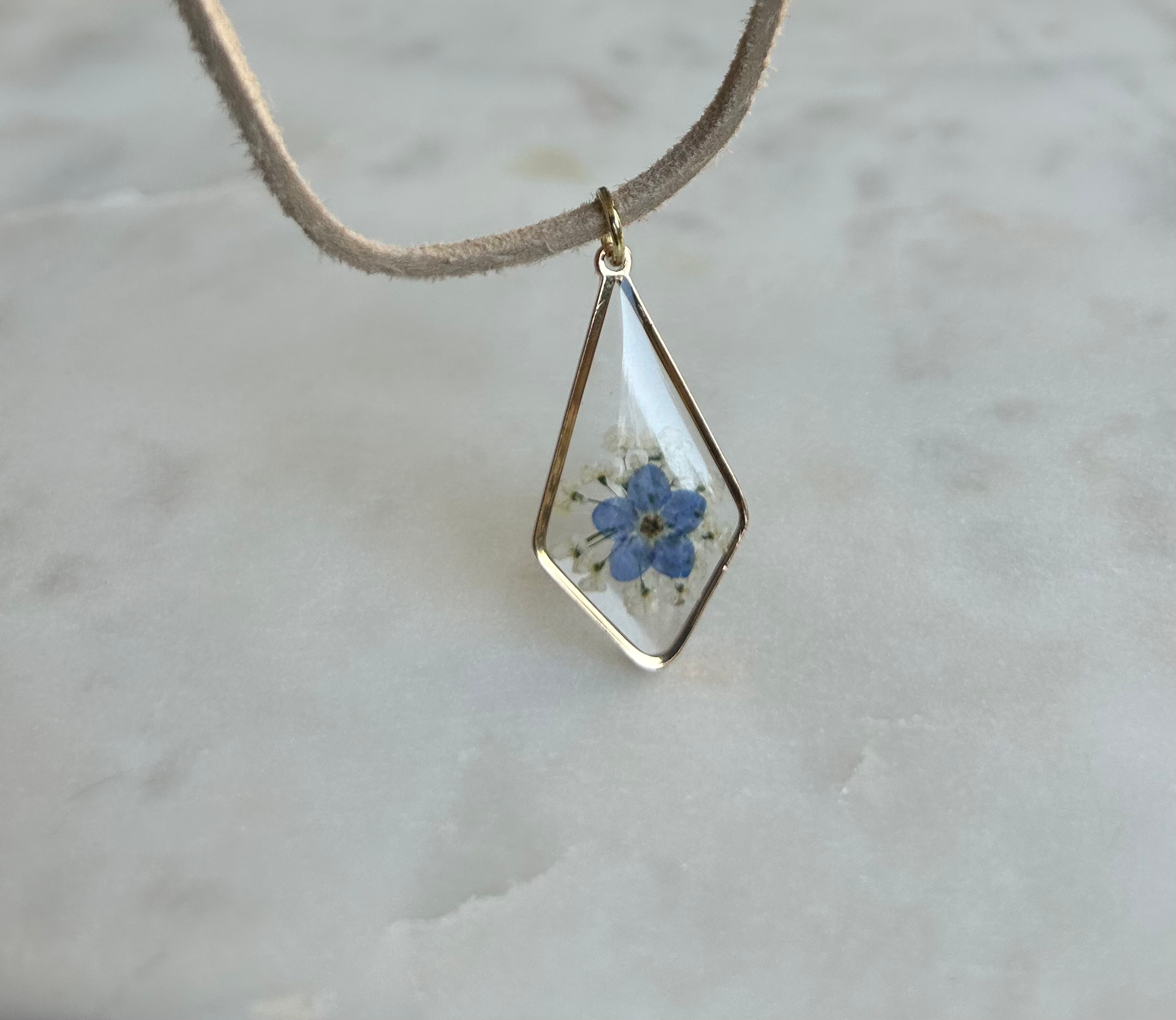 Tear Drop Flower Necklace 