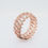 Thumbnail: Zig-zag pavé diamond ring eternity band shown in three gold tones.