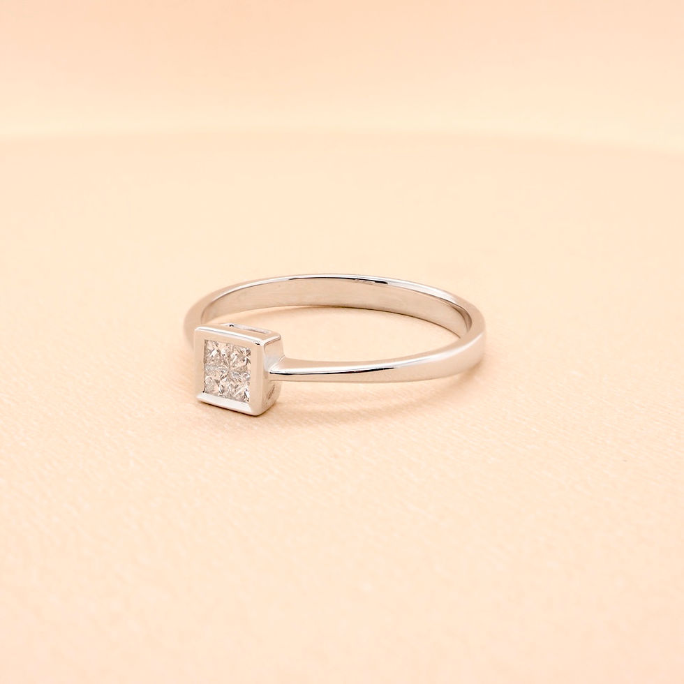Princess cut diamond setting ring gold jewelry wholesale diamond ring fine jewelry engagement