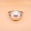 Thumbnail: Natural pearl diamond heart ring gold wholesale fine jewelry romantic luxury handcrafted design