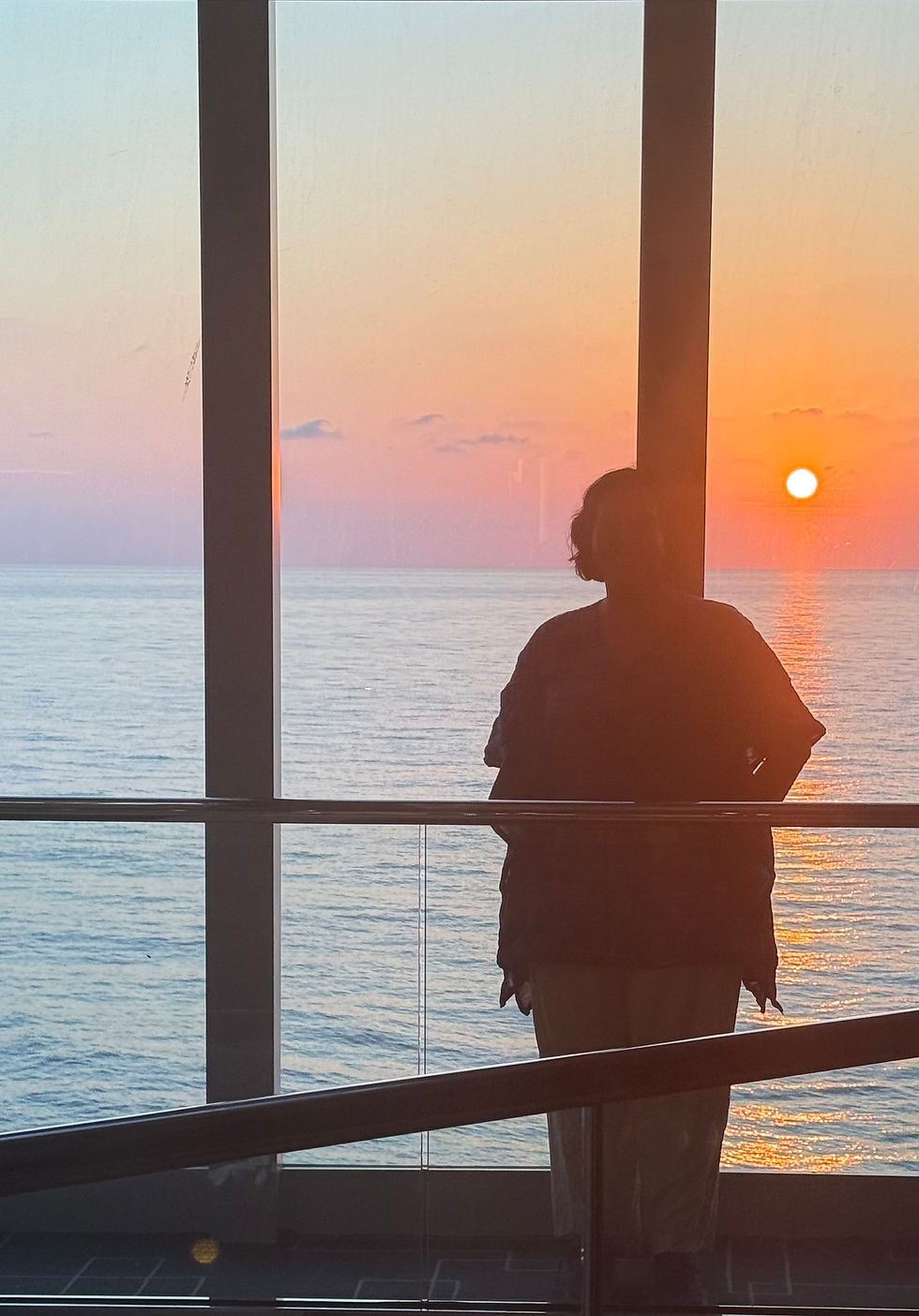 sunset view from cruise