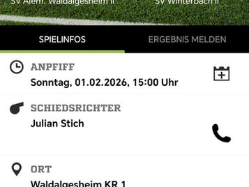 Testspiel der II. Mannschaft