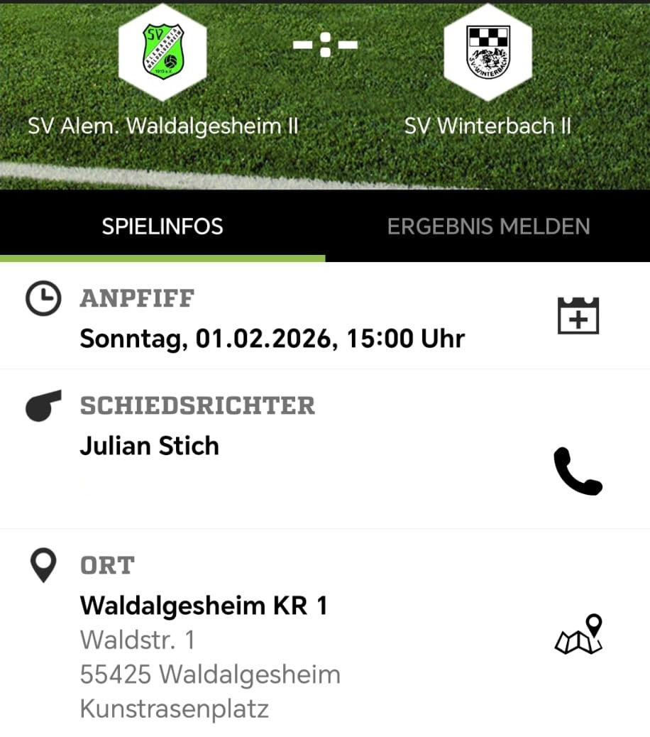 Testspiel der II. Mannschaft