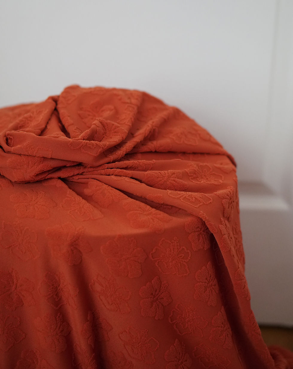 Miniature : Tissu maillot de bain terracotta jacquard