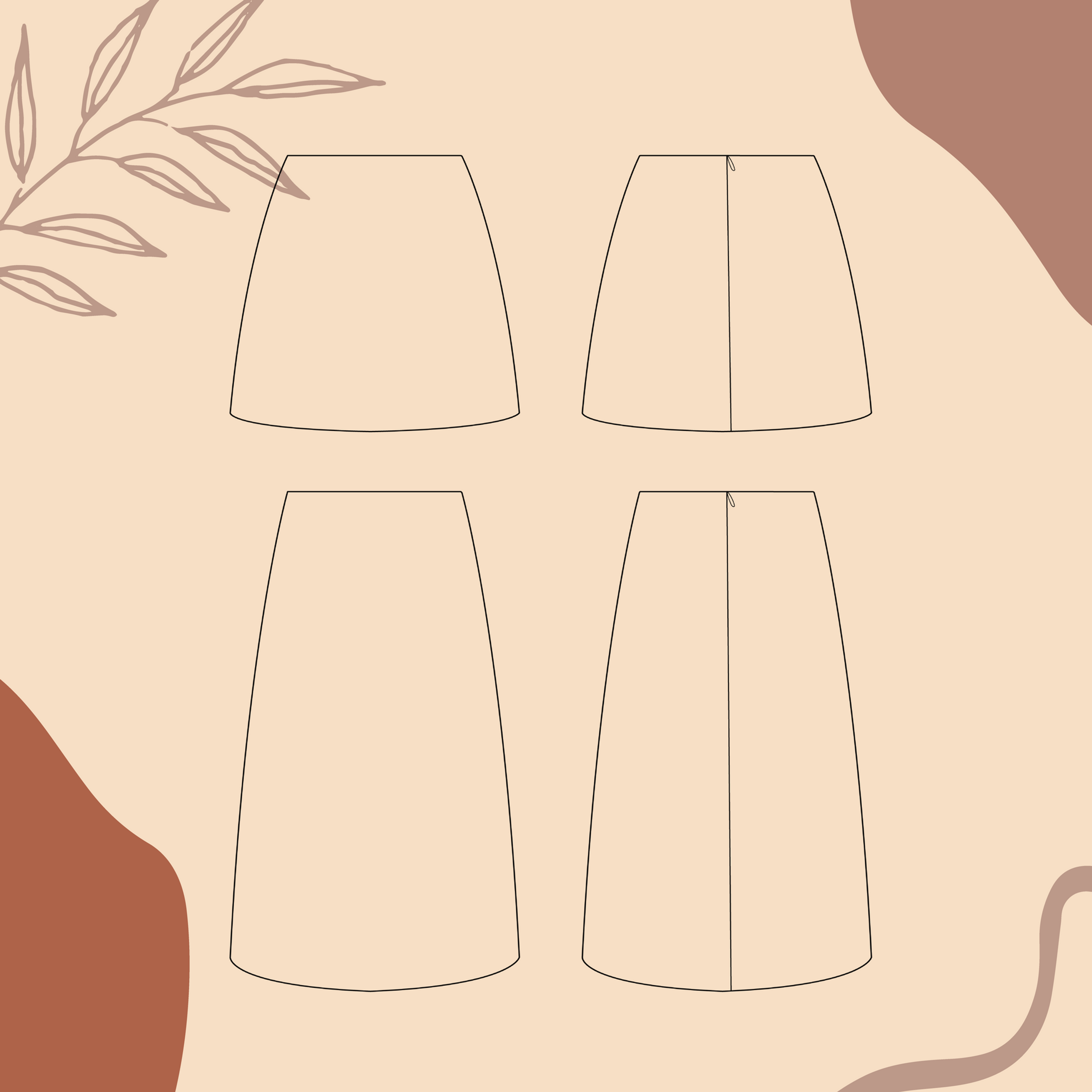 Patron pochette des jupes Valencia