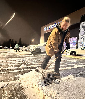 person shoveling snow Landscaping and Artificial Grass | Coast Diversified Services | Victoria, BC, Canada