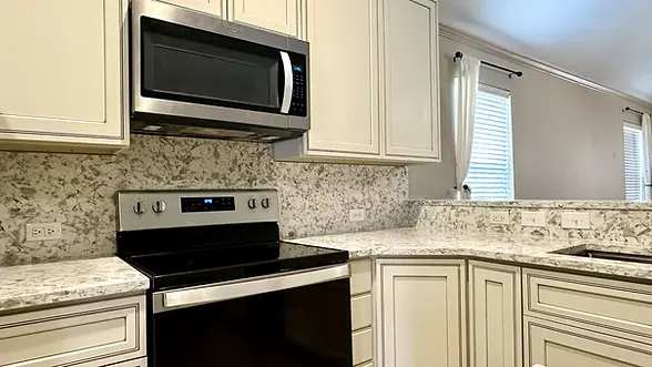 Kitchen rebuild completed after water damage in Heritage Village Frisco TX