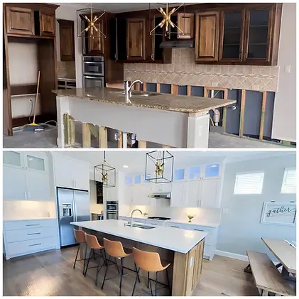 Celina before and after kitchen rebuild