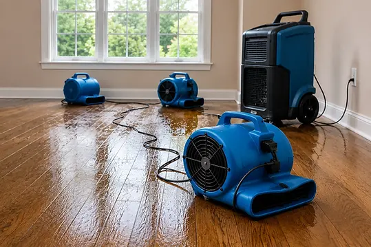 McKinney water damage restoration drying equipment and structural drying by Floors To Ceiling Restoration