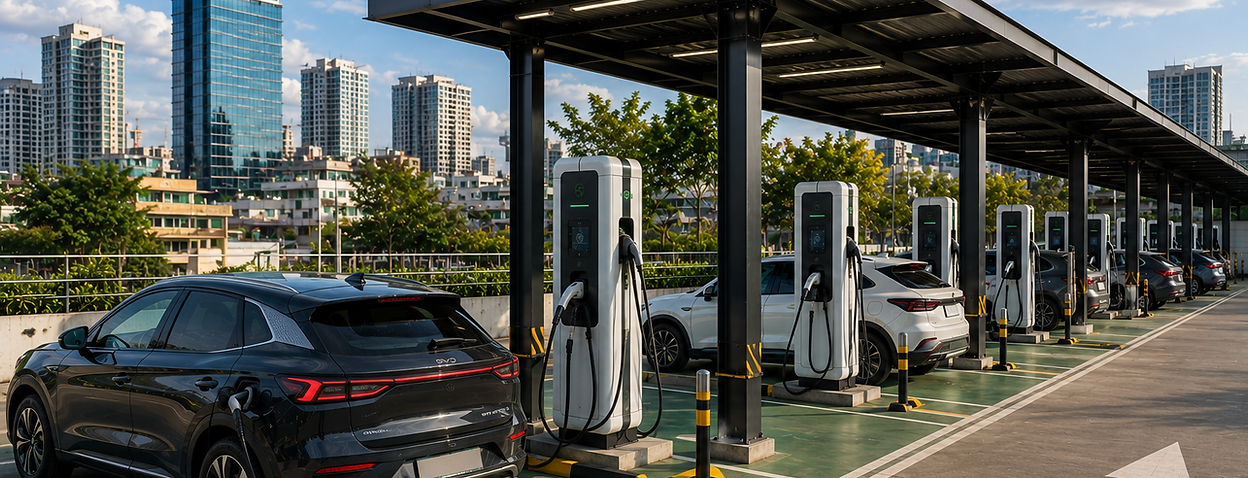 Modern EV charging station in philippines