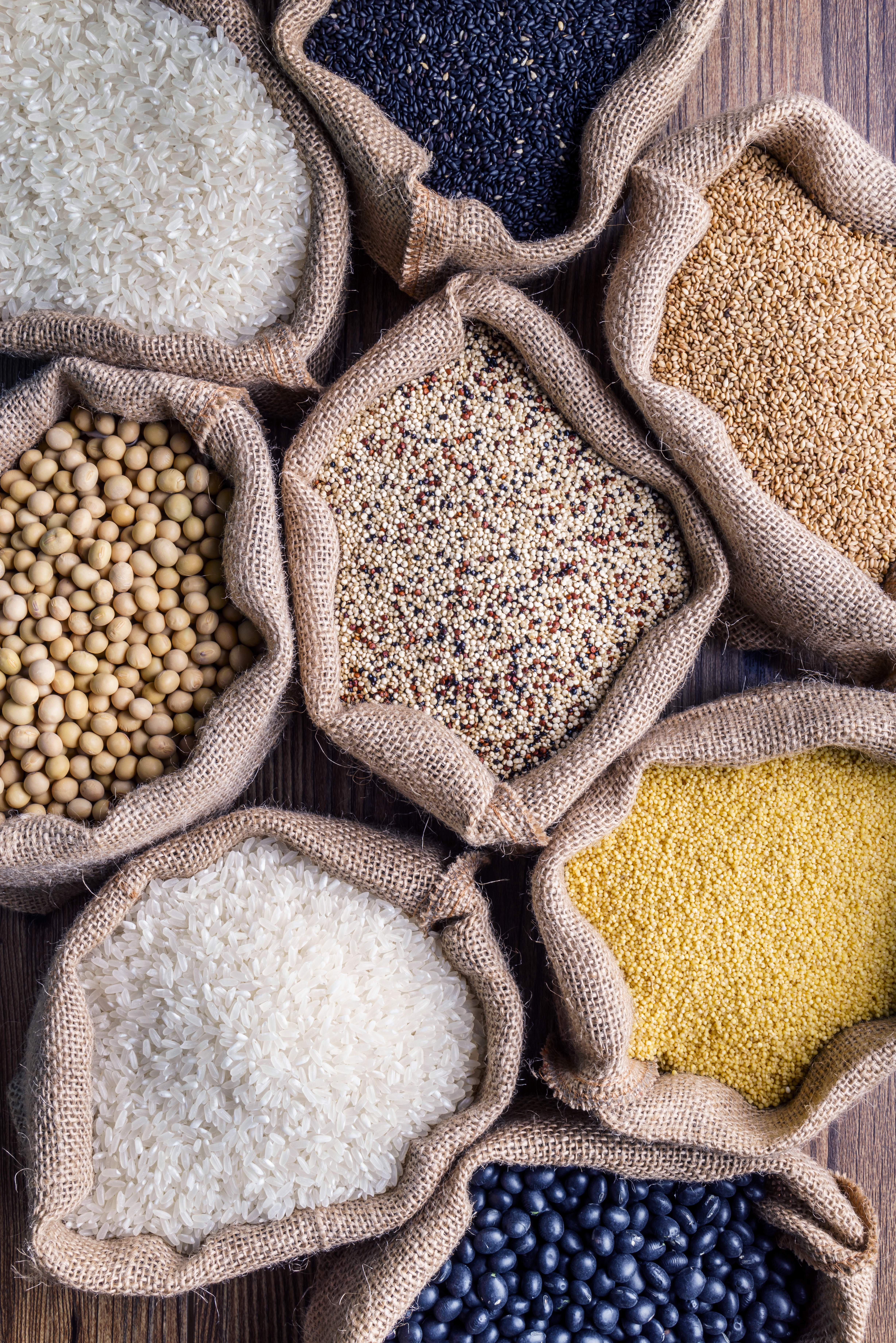 Grains & Pulses in Bags