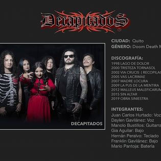 Maquinas de acero, página oficial, descripción de Decapitados doom death metal