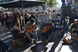 Tangomusik på San Telmo-markedet