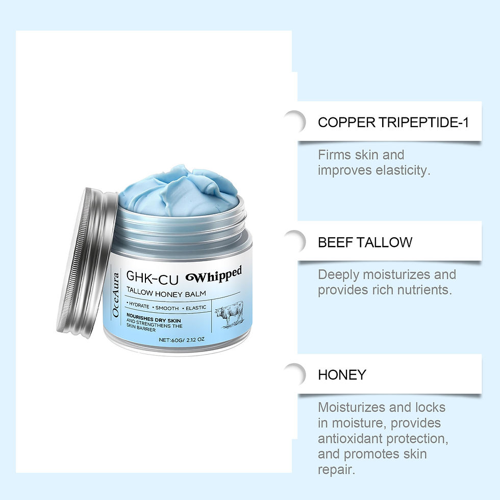 GHK-Cu copper peptide balm with beef tallow, Manuka honey and vitamin E