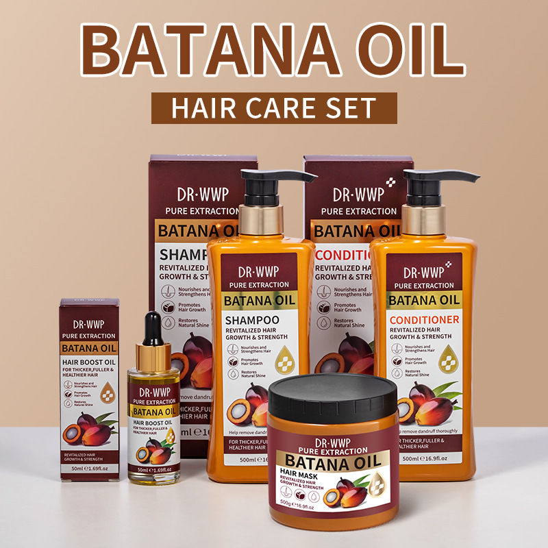 500ml Batana Oil Shampoo and Conditioner Set for Hydrating Care, Softening Hair,