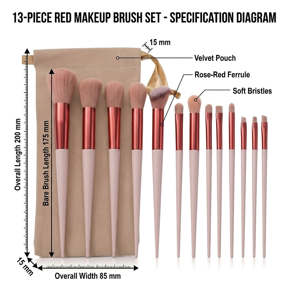 Thumbnail: 13-piece professional makeup brush set with soft synthetic bristles