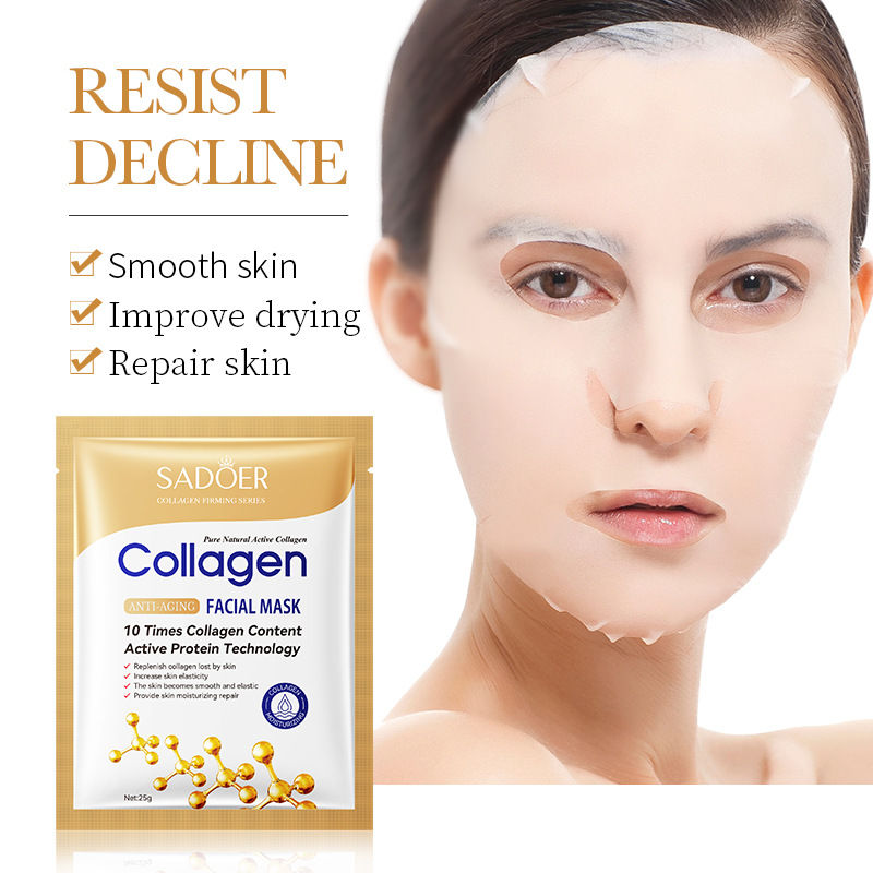 Thumbnail: SADOER collagen face sheet mask for hydrating brightening and firming care