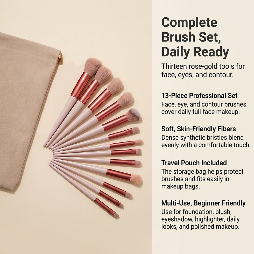 Thumbnail: 13-piece professional makeup brush set with soft synthetic bristles