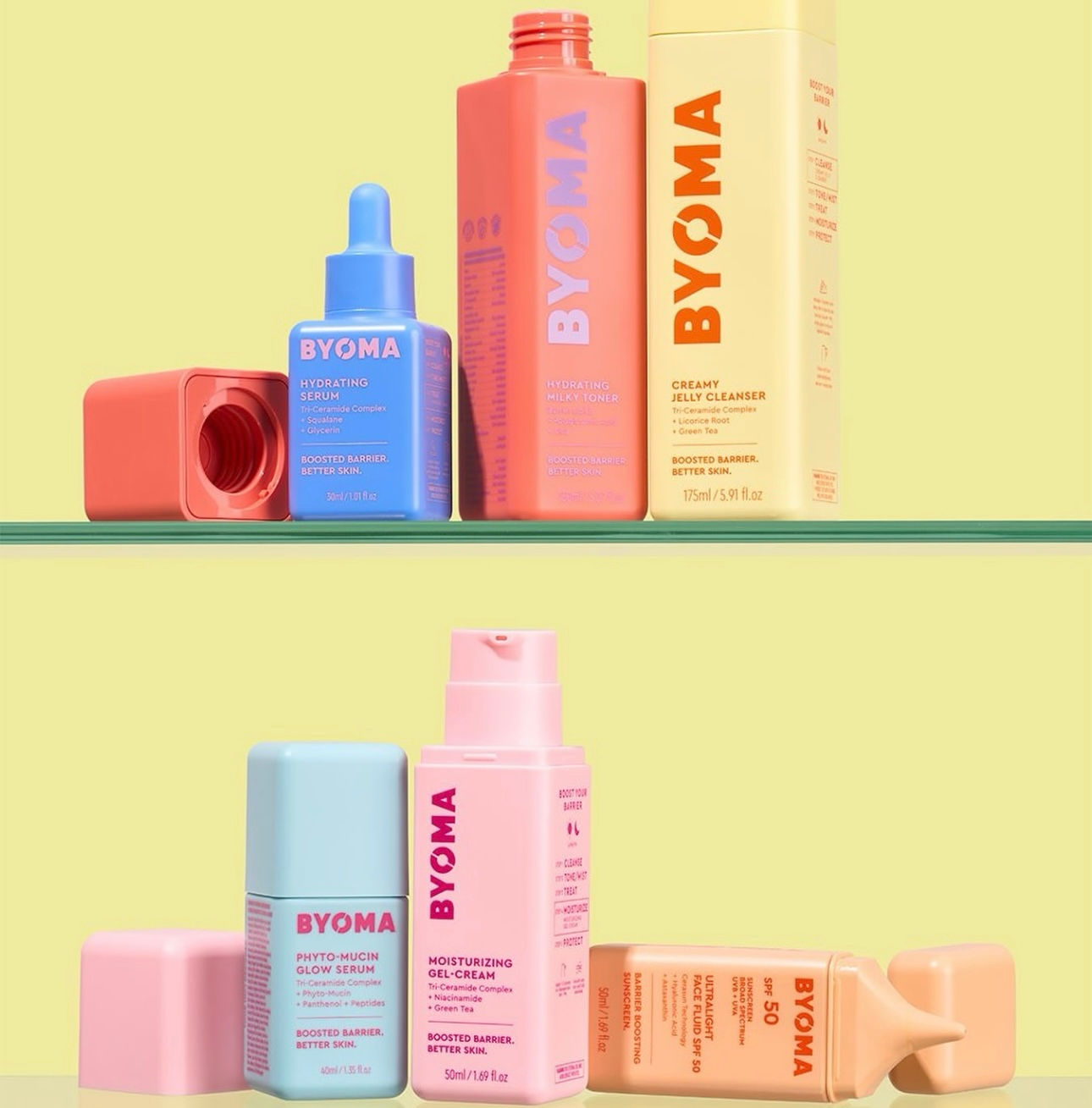 Original Boost Barrier Gentle Better Essence Skincare BYOMA Phyto-Mucin Glow Ser