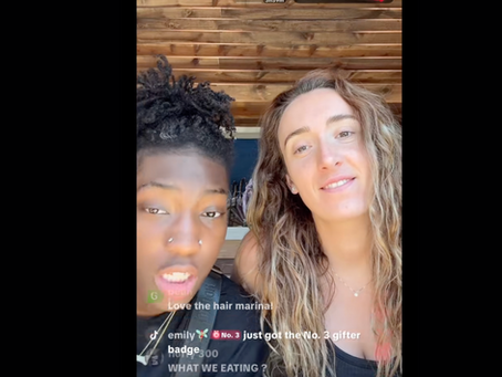 Saniyah Rivers and Marina Mabrey on Tiktok Live
