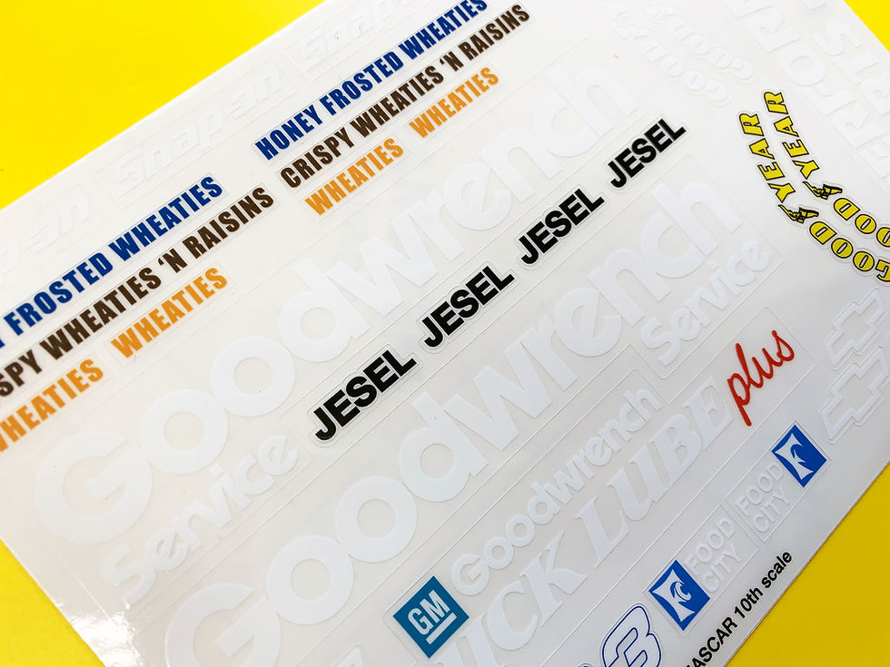 Thumbnail: RC Nascar 'WHEATIES' number 3 stickers decals Tamiya Xray TC5 Kyosho