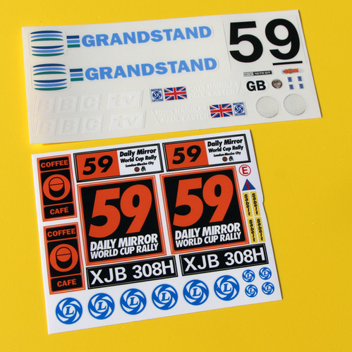 RC 10th scale World Cup Rally Mini 1970 sticker decal set, ideal for ...