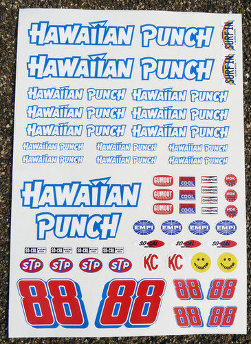 RC Vintage BAJA RACER HAWAIIAN PUNCH Decals stickers Sand Scorcher ...