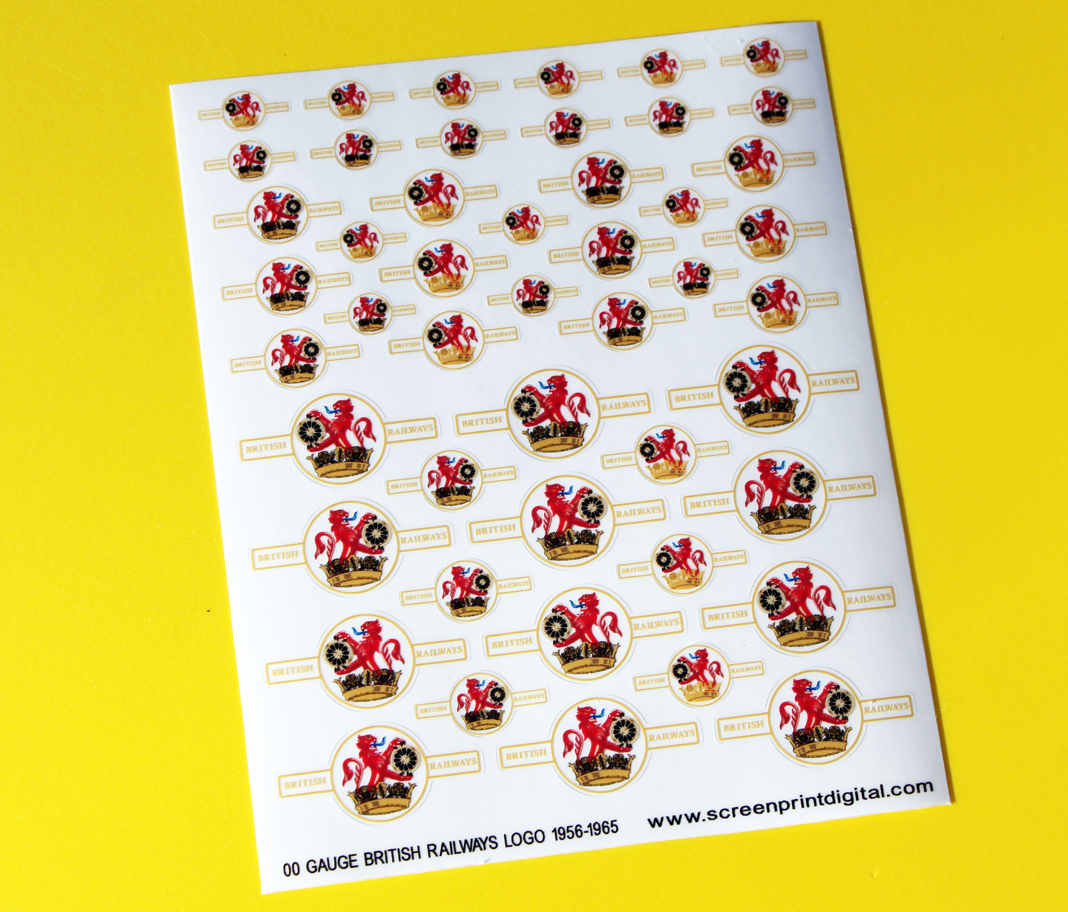 BRITISH RAILWAYS LOGO High Detail stickers decals Model Railway HO OO Gauge