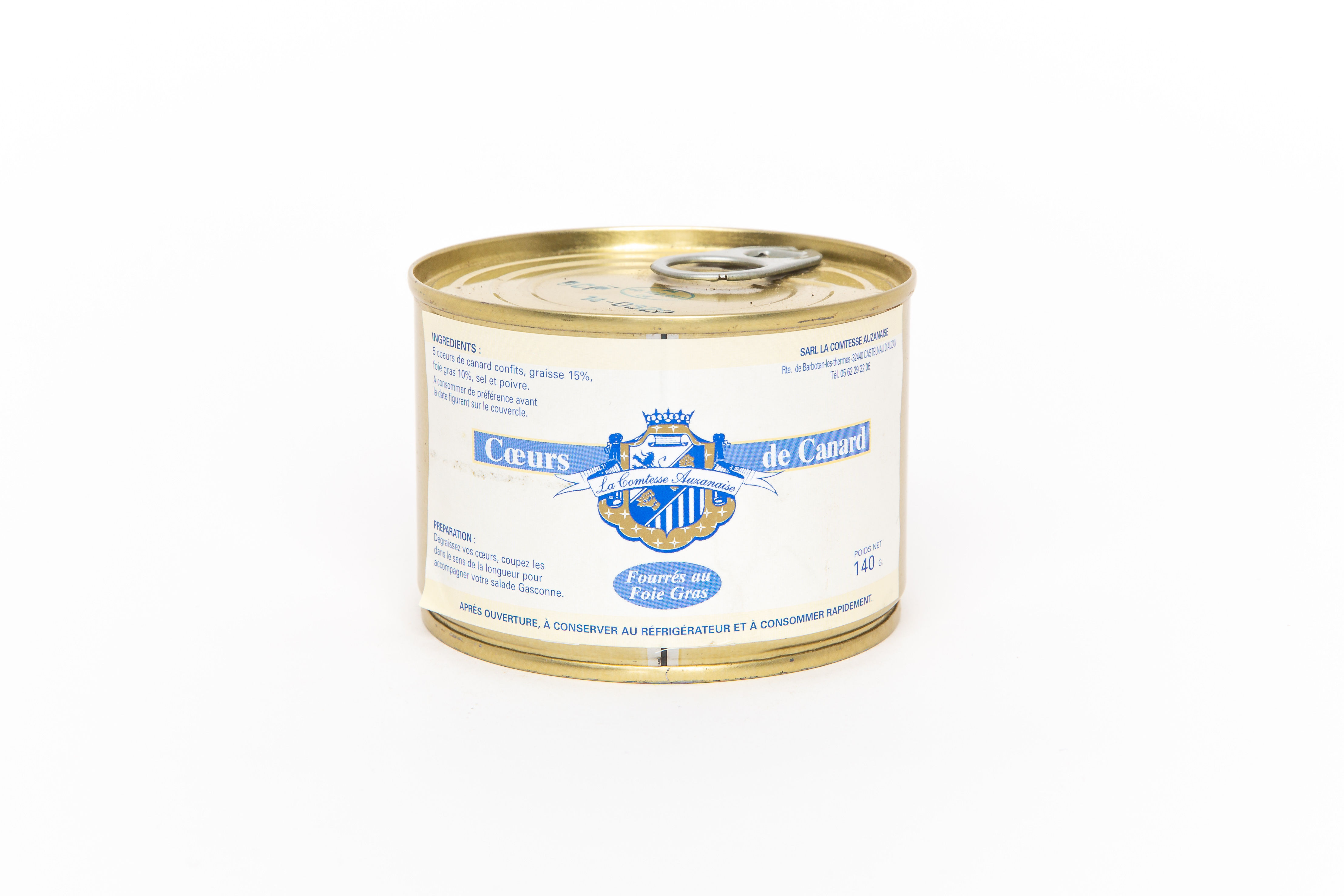 Coeurs de canard fourrés au Foie Gras - 5 pièces (125g)