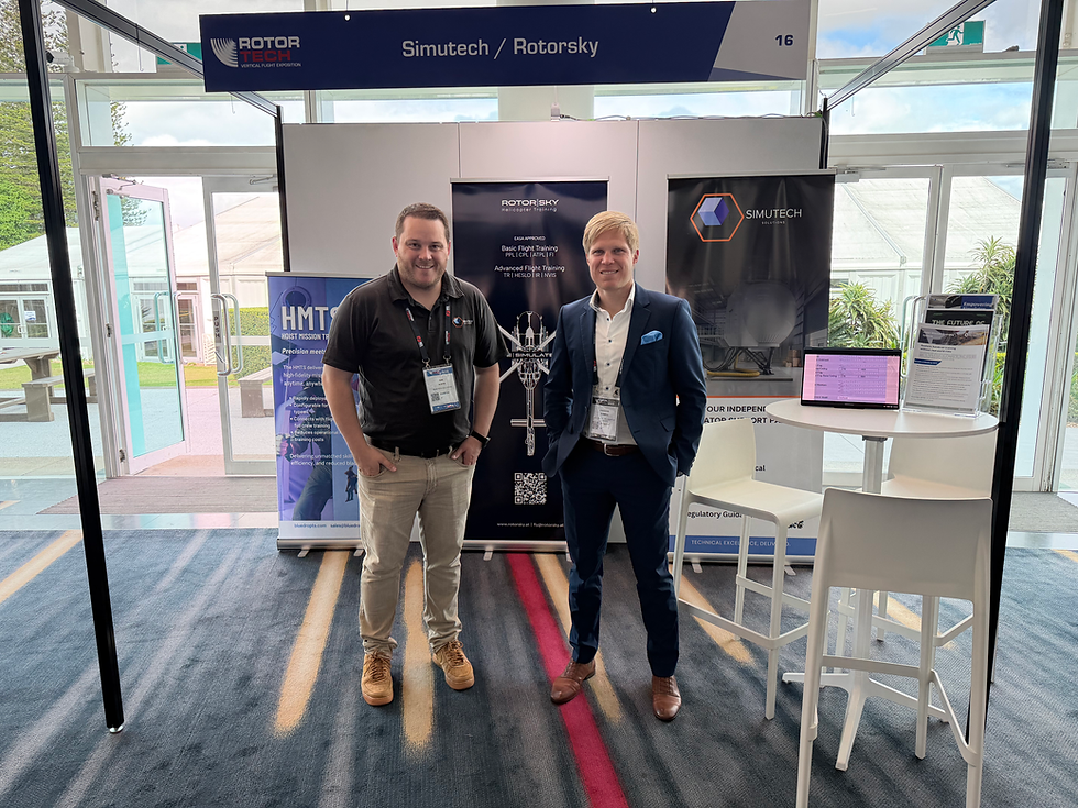 Simutech Solutions on the floor at RotorTech on the Gold Coast