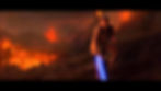 Obi Wan Kenobi takes the high ground against Darth Vadar in Revenge of the Sith