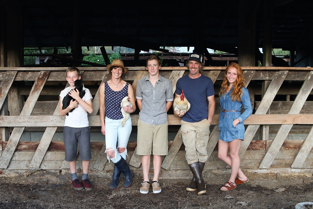 Martin family on their farm