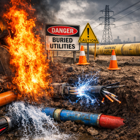 excavator contacts utility lines during ground disturbance 201 online training 