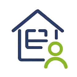 Icon-style image representing homeowners seeking energy efficiency improvements.