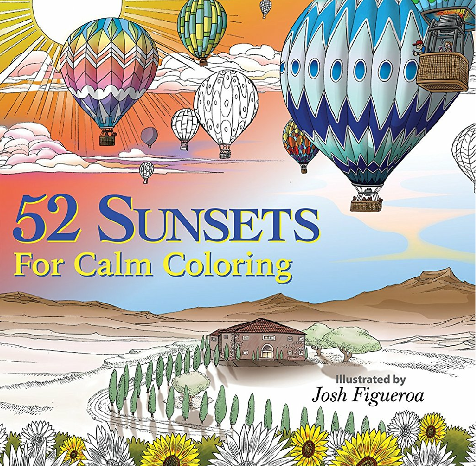 52 Sunsets For Calm Coloring cover