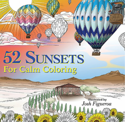 52 Sunsets For Calm Coloring cover