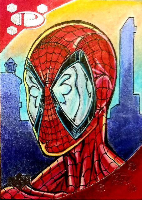 Spiderman Artist Proof sketch card 3 out of 3 for Upper Decks Marvel Premier set