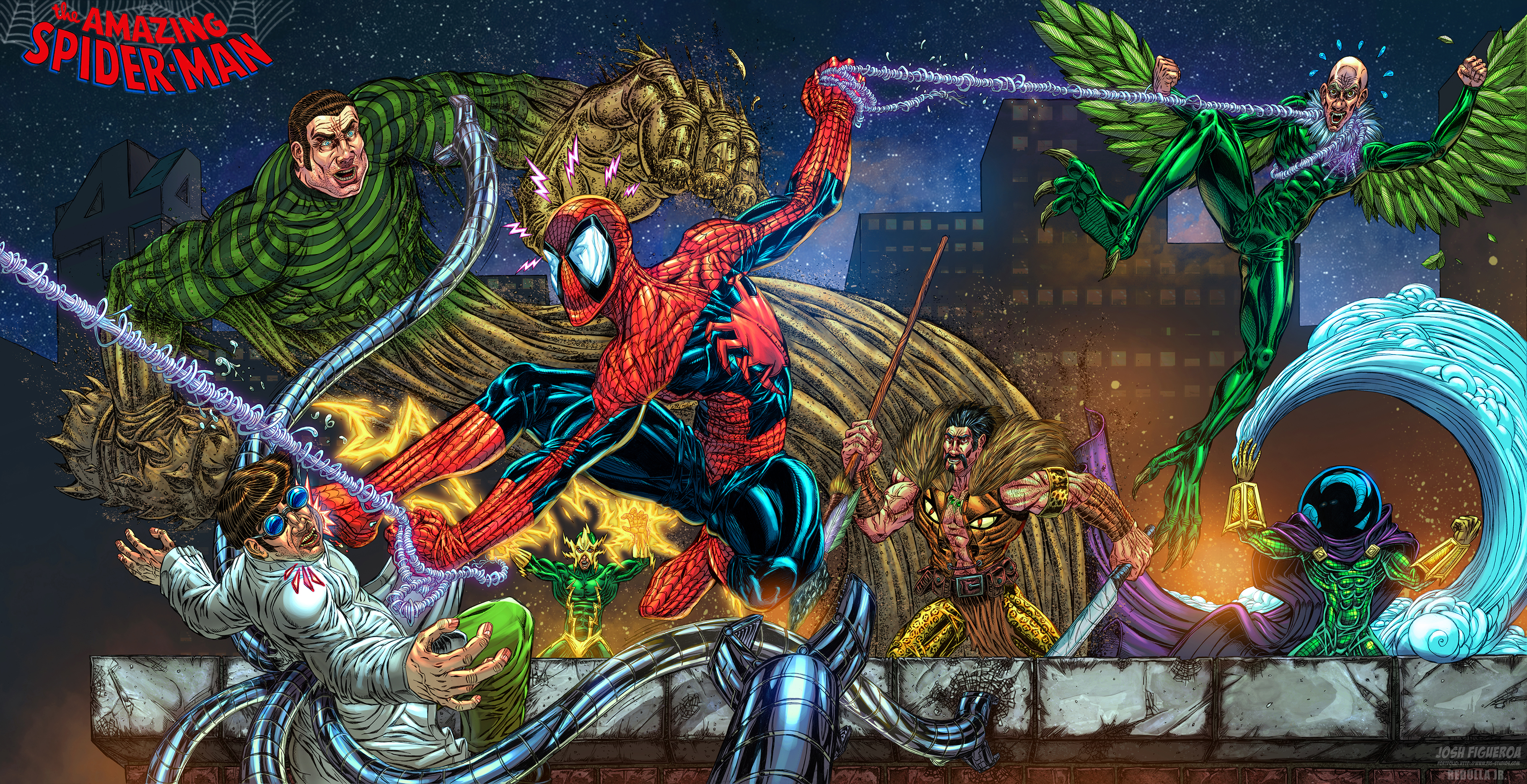 Spiderman Vs Sinister Six color