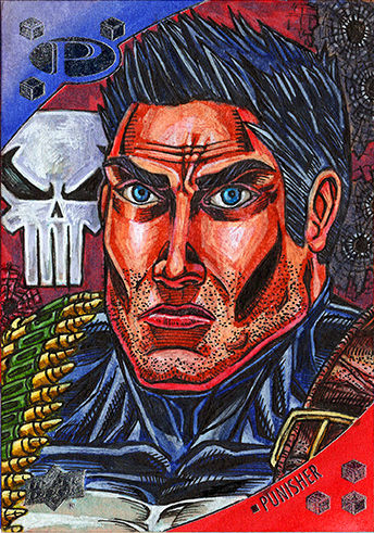 The Punisher for Upper Deck's Marvel Premier set