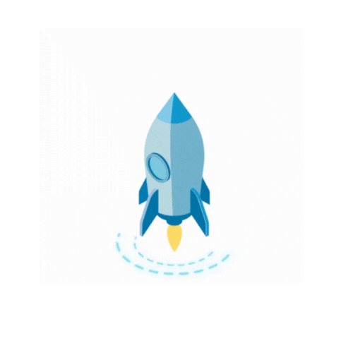 Rocket moving up and down GIF