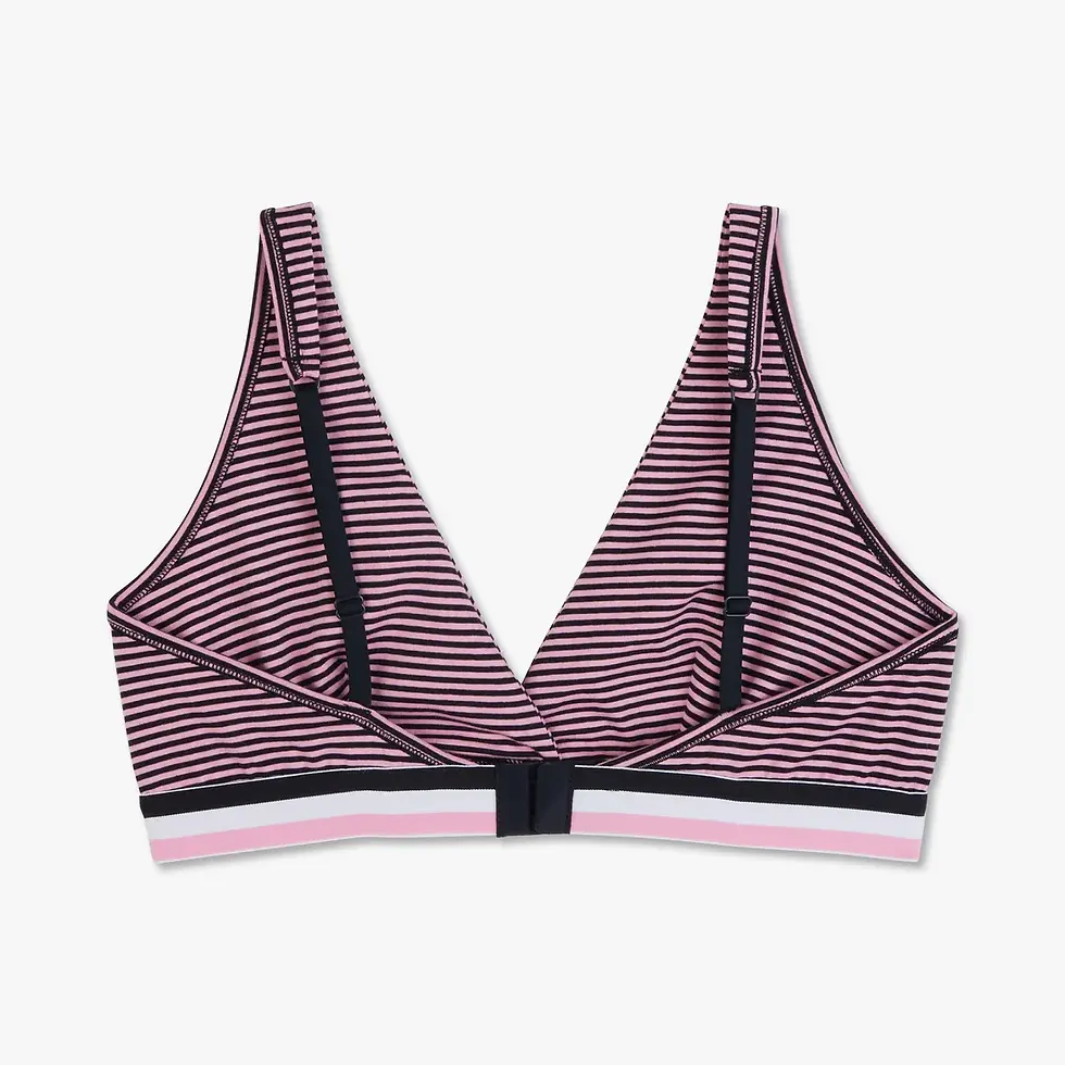 Miniature : Soutien-gorge triangle rose à rayures - EDEN PARK