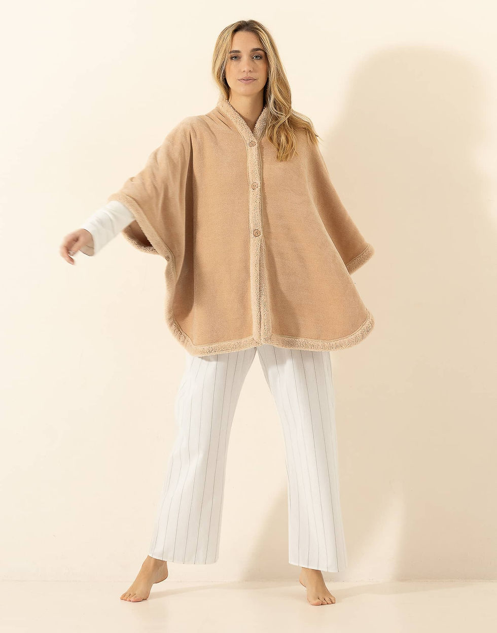 Miniature : Poncho ASTREE Beige - Le Chat