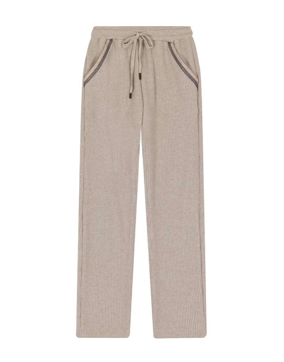 Miniature : PANTALON EN MAILLE TRICOT LUREX FRILEUSE 680 BEIGE - LE CHAT