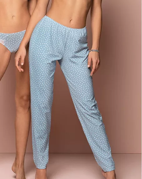 Pantalon Antigel Pois Sixties (Bleu Sterling)