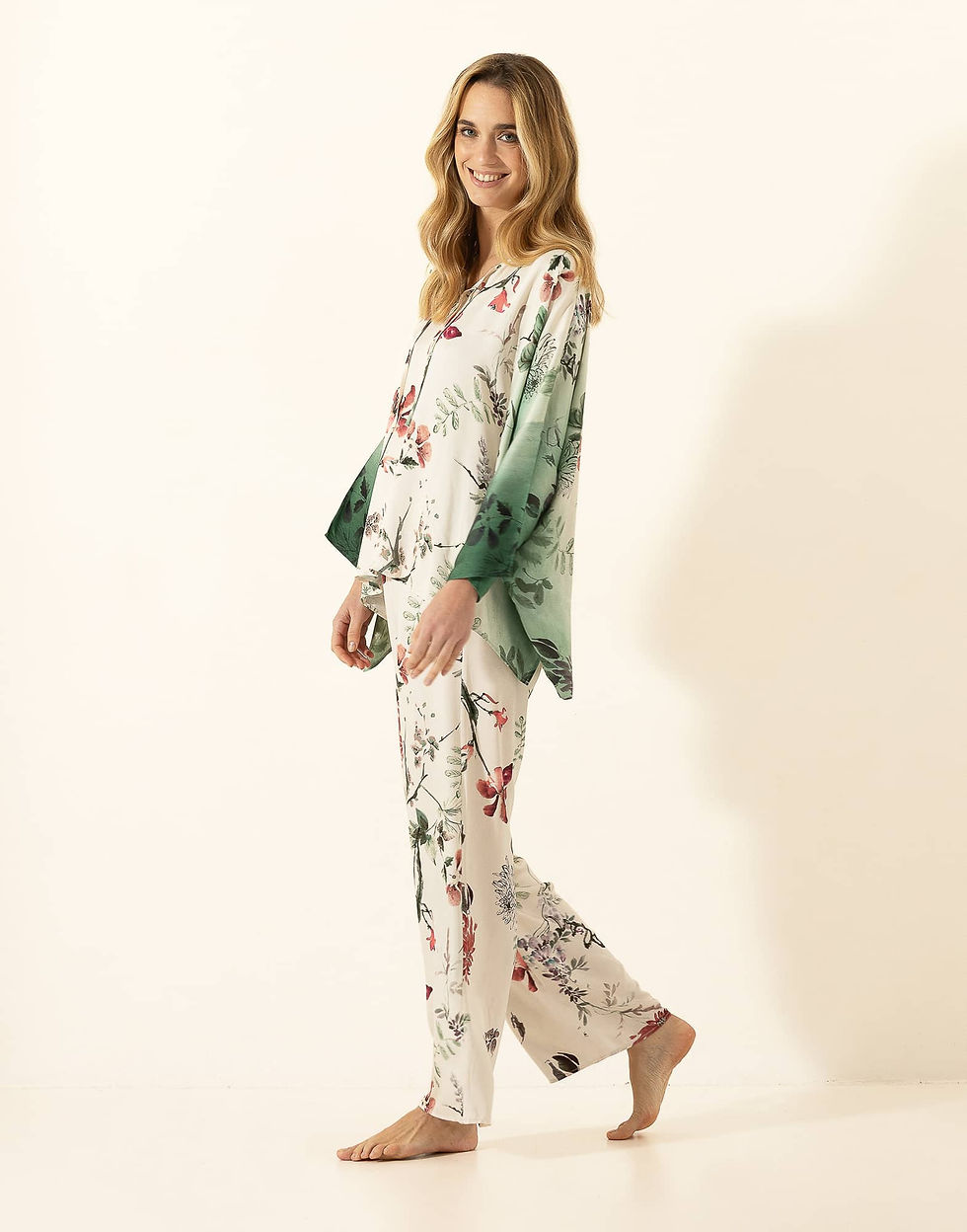 Miniature : Pyjama en viscose JAPANDI Multico - Le Chat